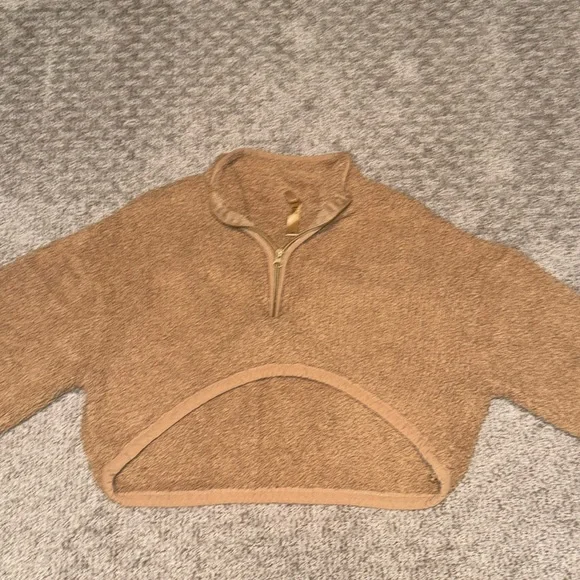 SKIMS Tan Half-Zip Sweatshirt - Picture 3 of 3